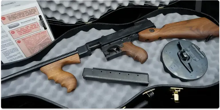 Photo of a rifle in a case