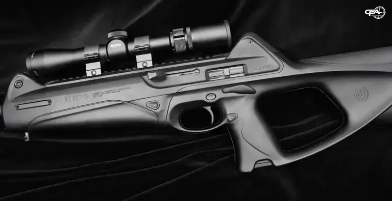 Picture of a Beretta Cx4 Storm with a scope