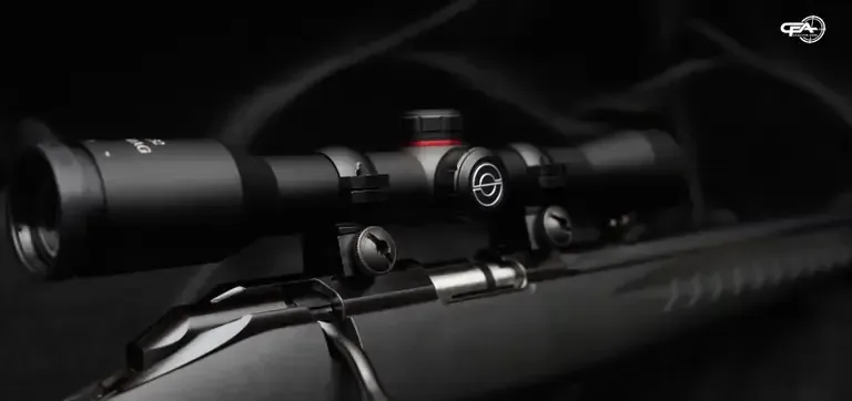 Close up picture of Ruger American's scope