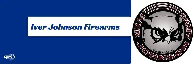 Photo of an Iver Johnson Logo, Cash For Arms logo in Cash For Arms Style