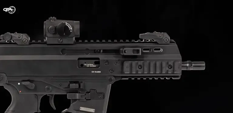 Close up picture of the front side of the Brügger & Thomet APC9