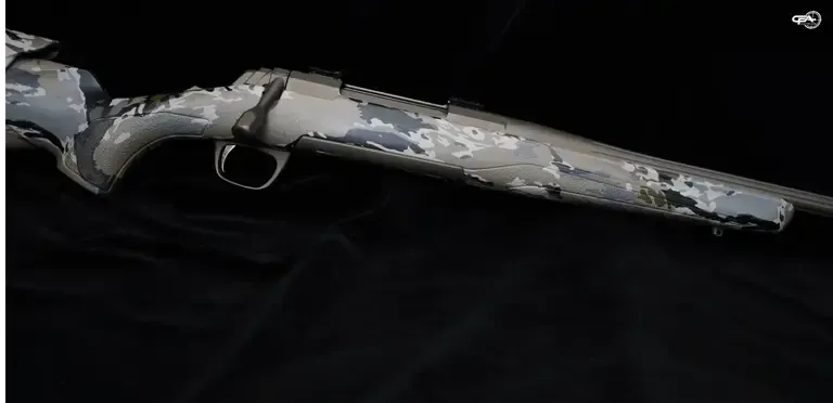 Close up picture of a Browning X-Bolt ( Camo )