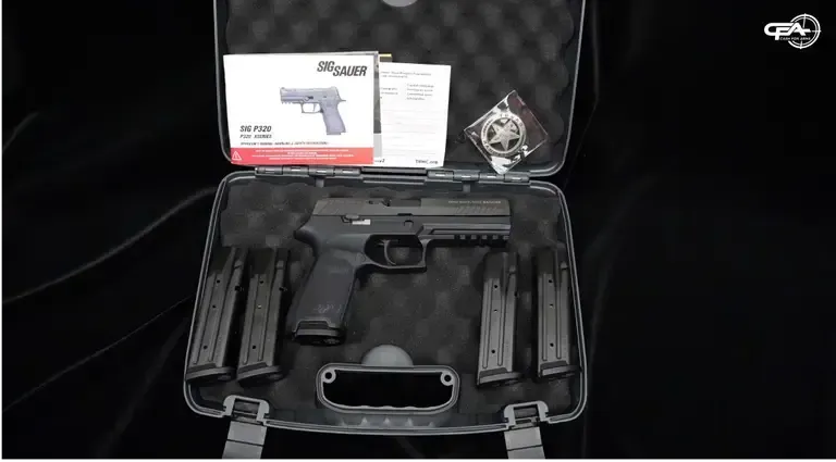 Sig Sauer P320 in a case