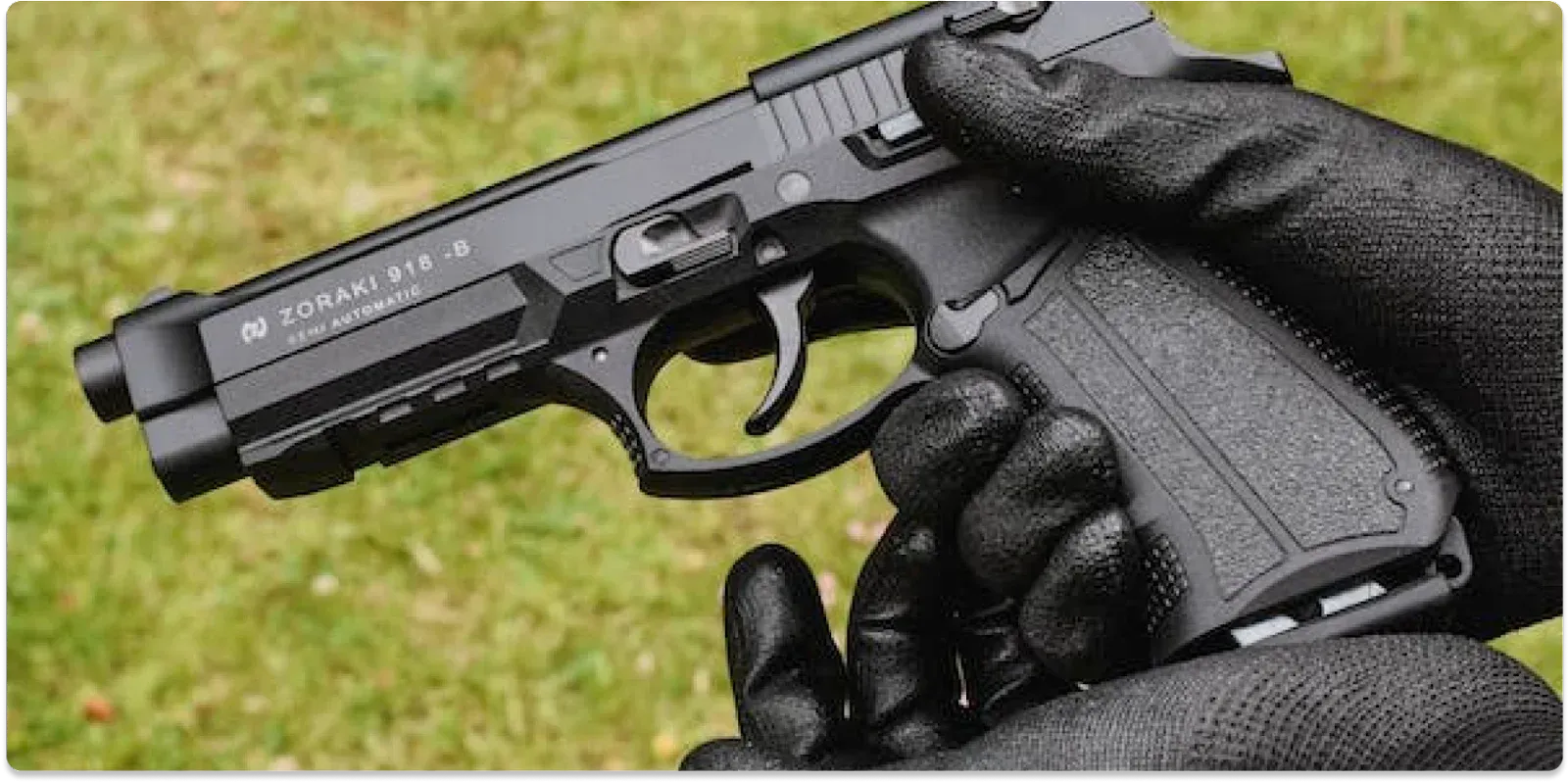 Person holding a handgun