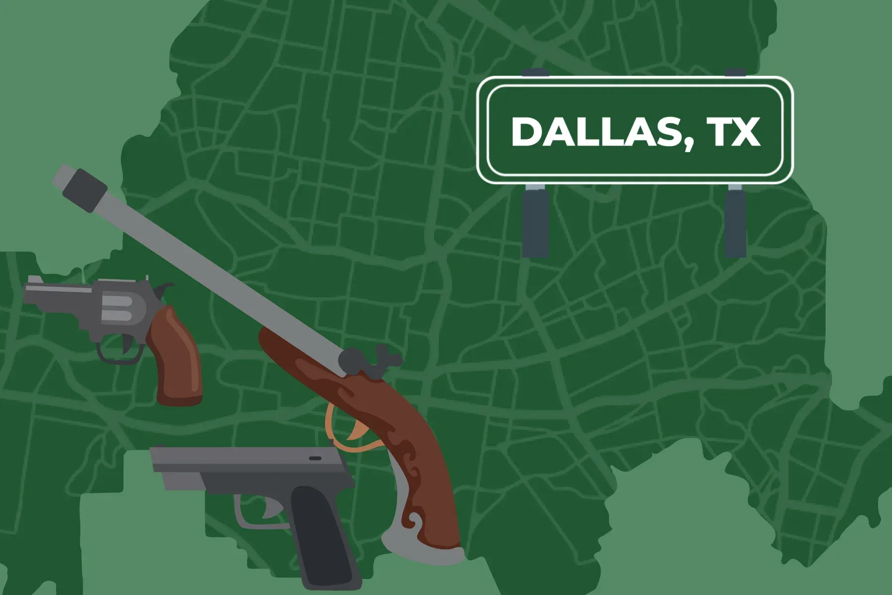 Dallas Map with guns
