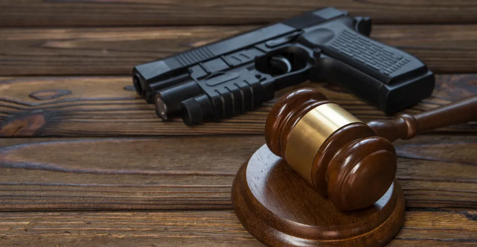 pistol and gavel