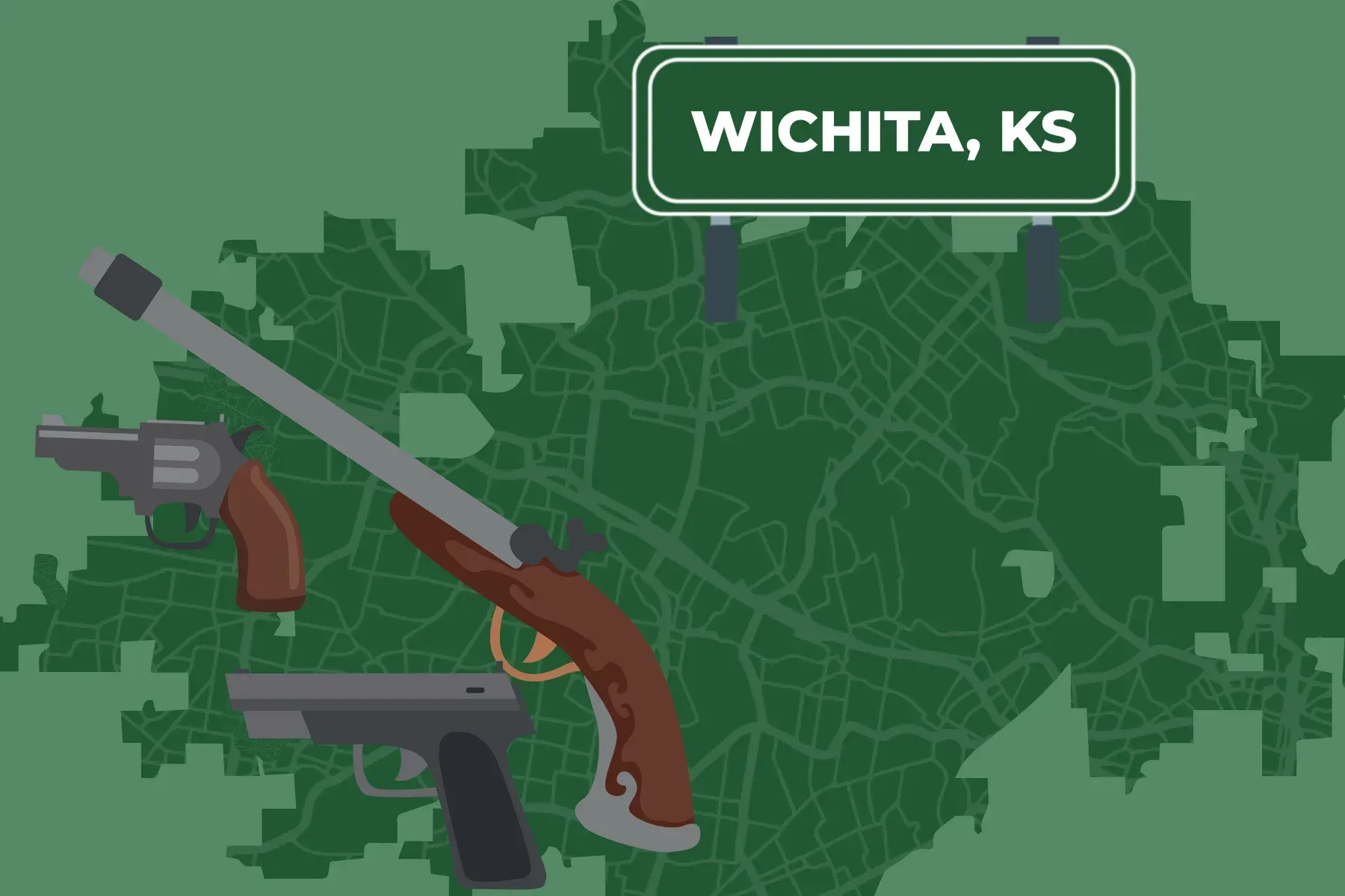 Picture of Wichita's map with guns