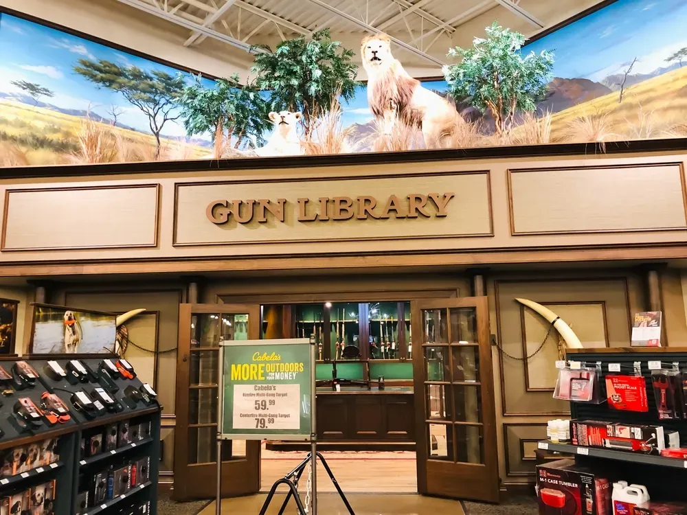 Cabela's Gun Library section inside their store