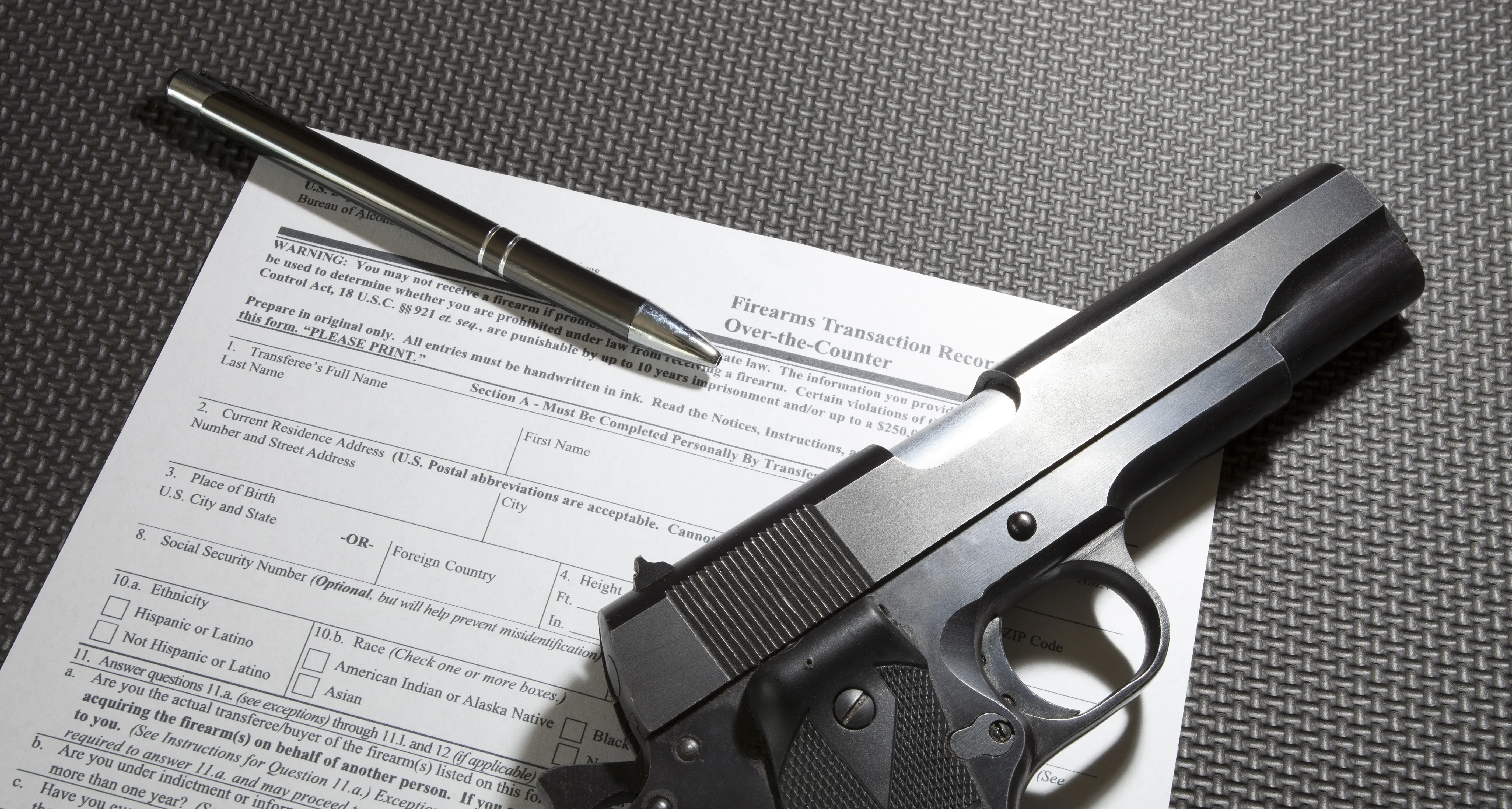 A 1911 and a transaction record