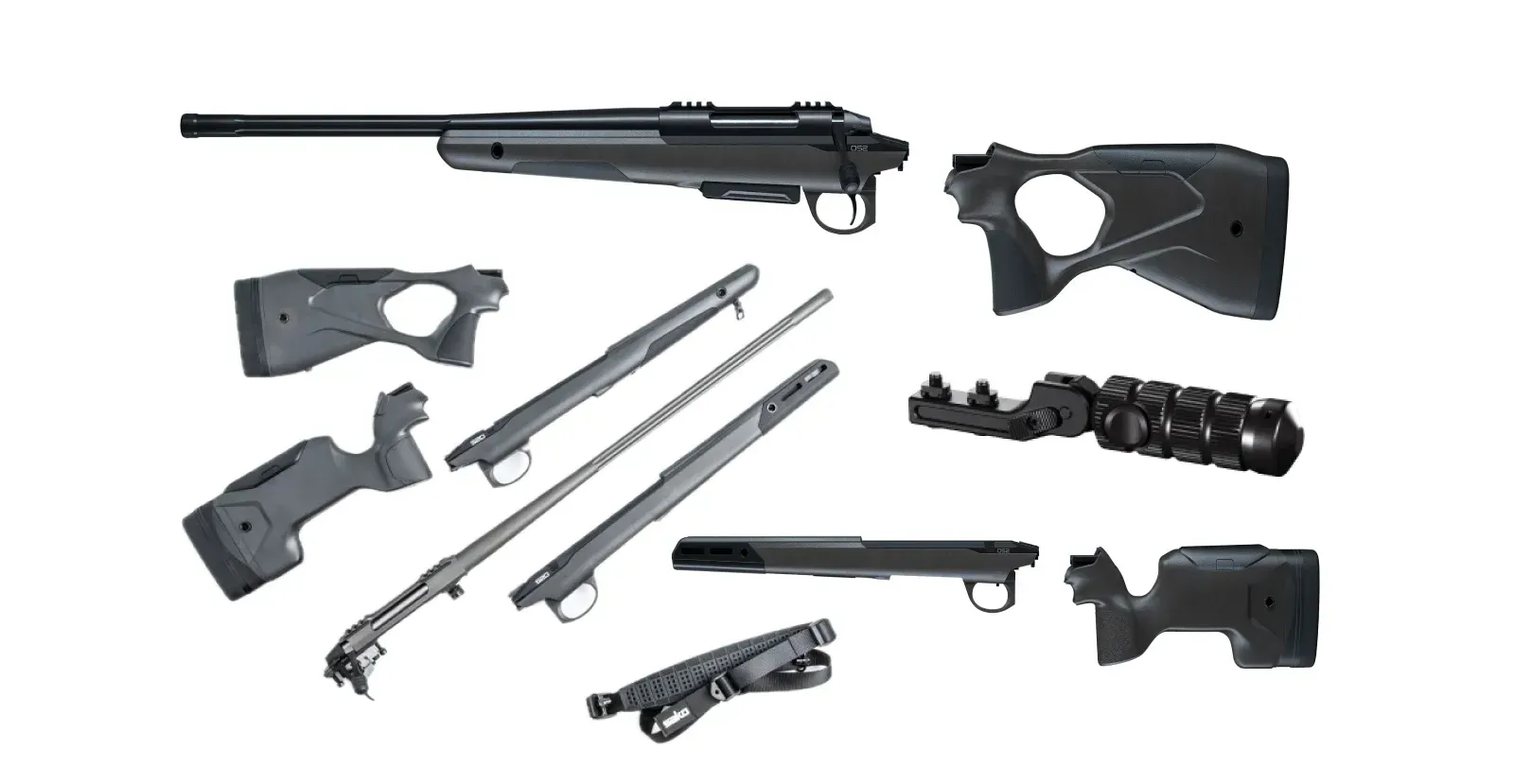 Accessories and disassembled Sako S20