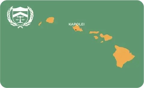 State map with Kapolei, Hawaii highlighted, showing that Cash for Arms purchases guns in Kapolei