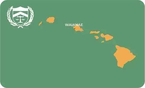 State map with Waianae, Hawaii highlighted, showing that Cash for Arms purchases guns in Waianae