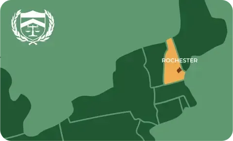 State map with Rochester, New Hampshire highlighted, showing that Cash for Arms purchases guns in Rochester