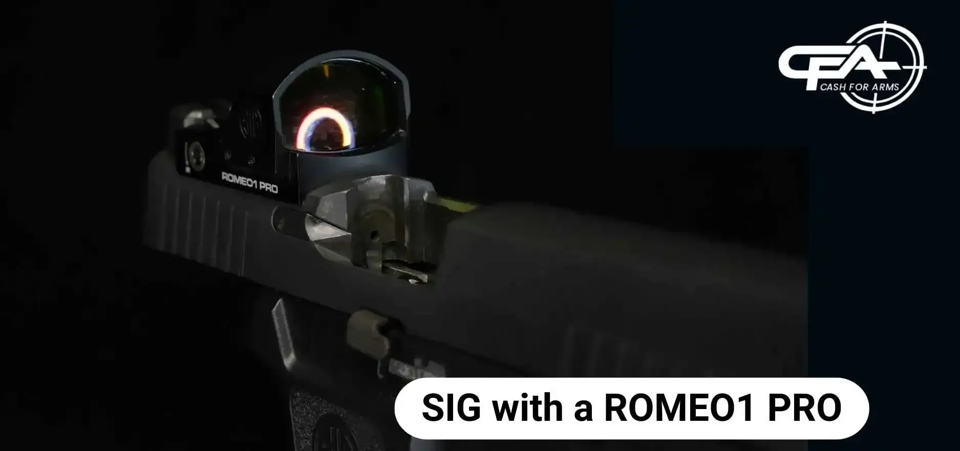 Sig Pistol with a ROMEO1 Pro Optic