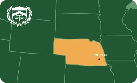 State map with Lincoln, Nebraska highlighted, showing that Cash for Arms purchases guns in Lincoln