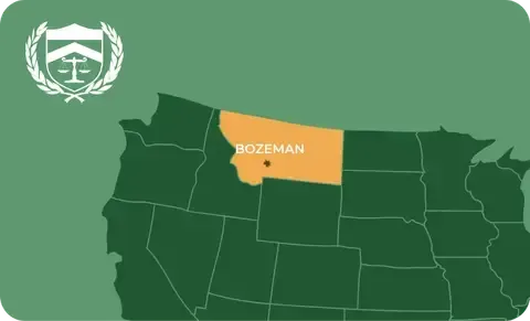 State map with Bozeman, Montana highlighted, showing that Cash for Arms purchases guns in Bozeman