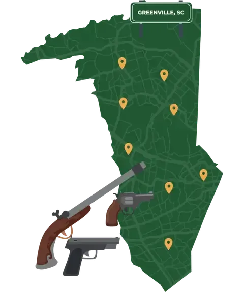 Greenville SC map