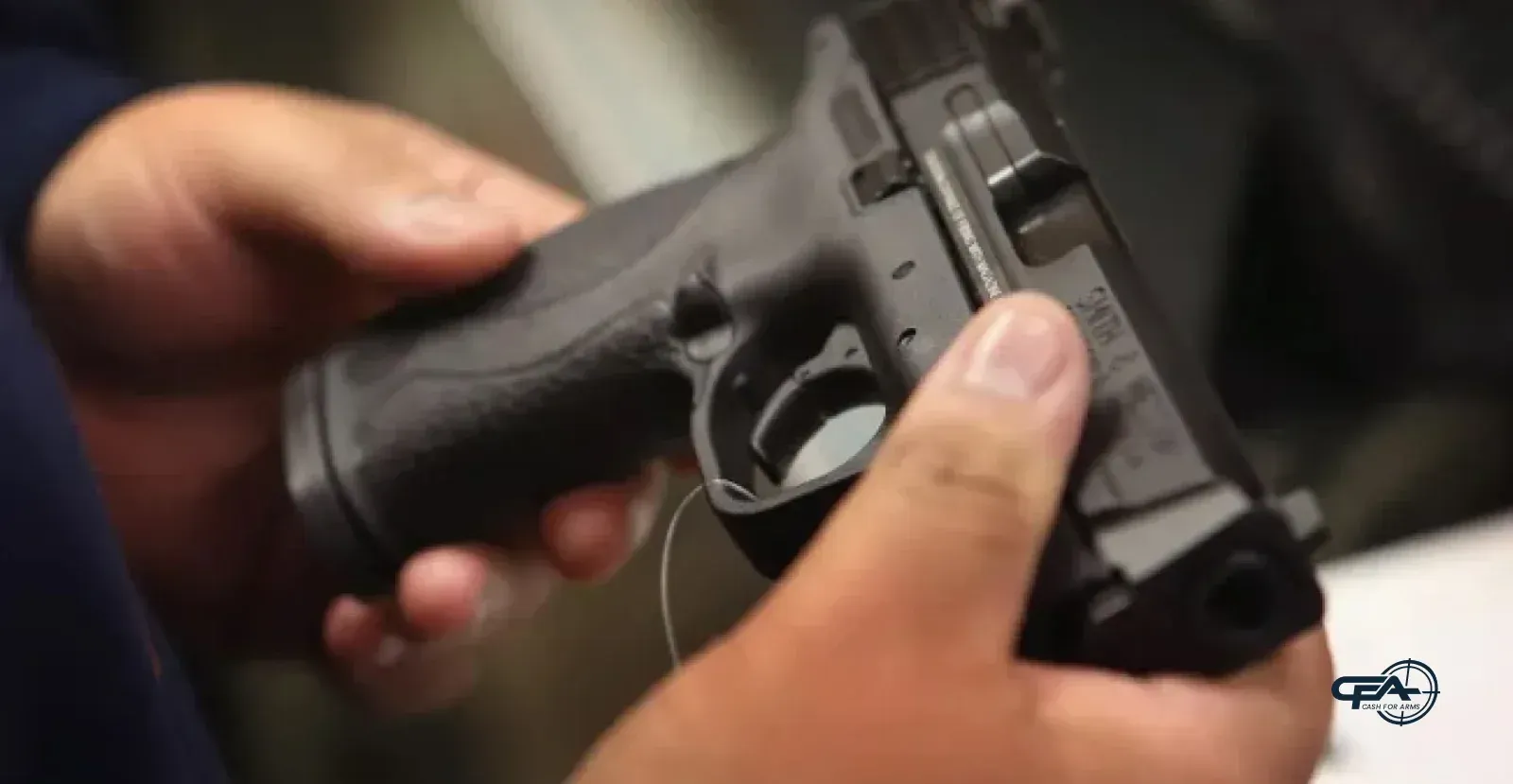 holding a pistol