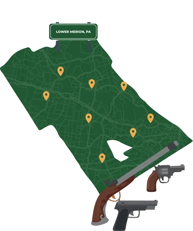 Lower Merion PA city map