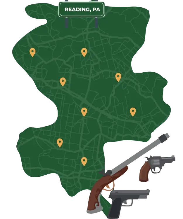 Reading PA city map