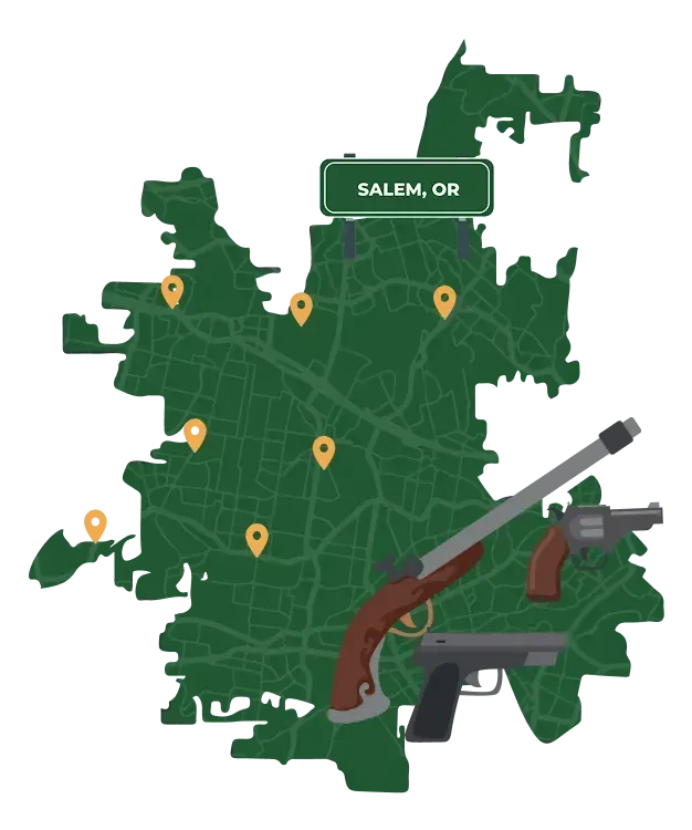 Salem OR city map