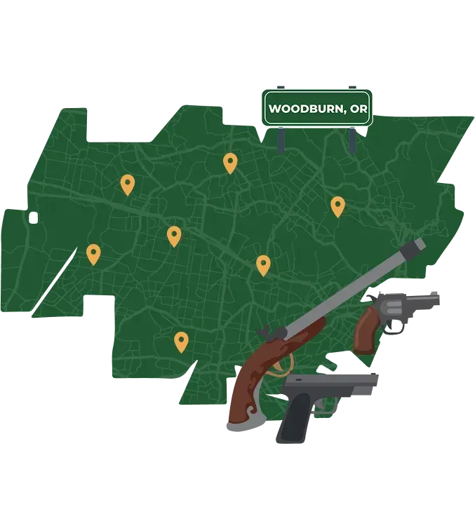 Woodburn OR city map