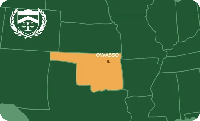 Owasso in Oklahoma map