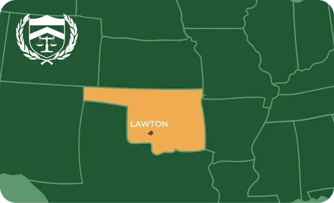 Lawton in Oklahoma map