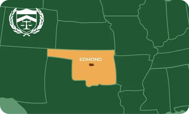 Edmond in Oklahoma map