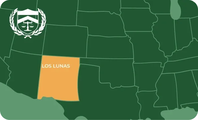 Los Lunas in NM map