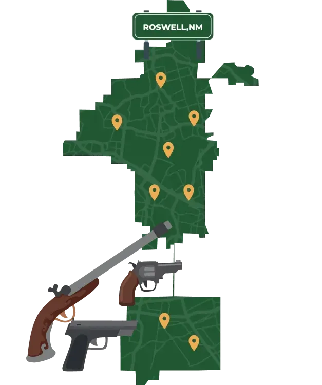 Roswell NM city map