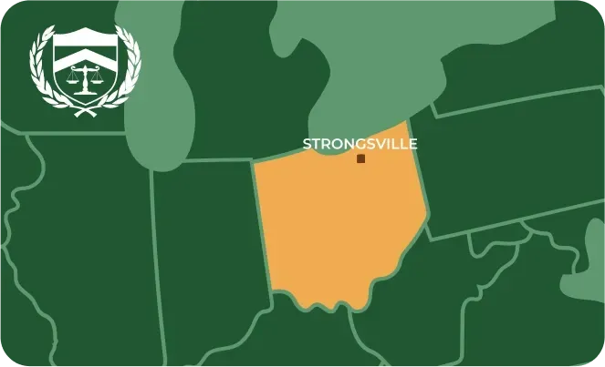 Strongsville in Ohio map