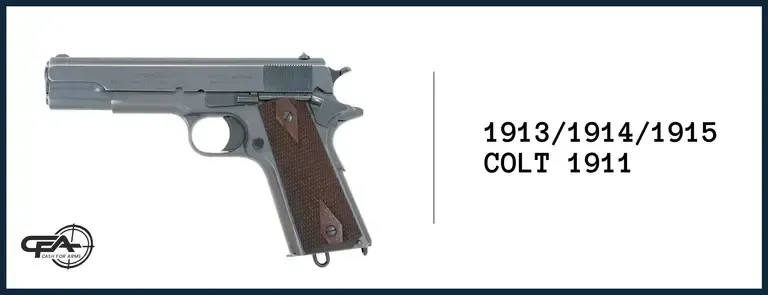 1913/1914/1915 Colt 1911 value