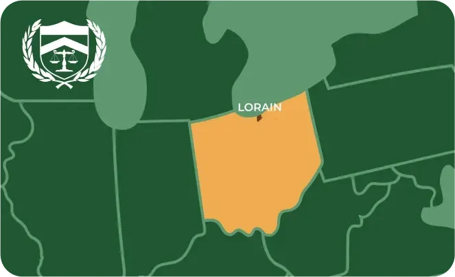 Lorain in Ohio map
