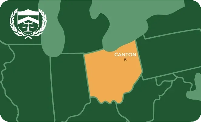 Canton in Ohio map