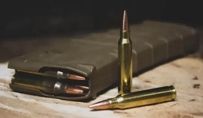 Picture of ammo magazine with ammo in it
