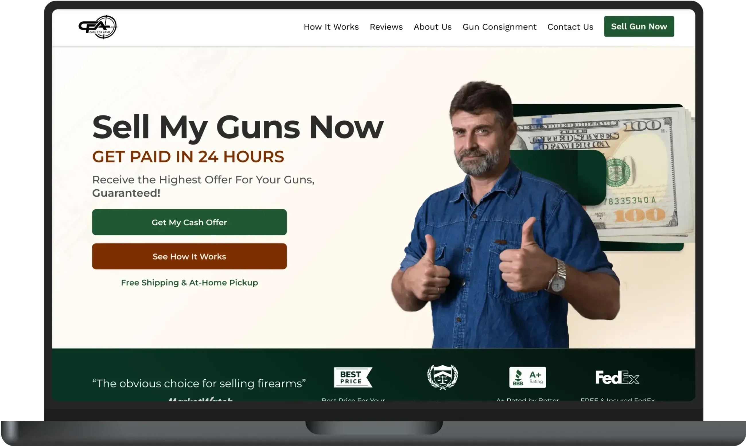 Cash for Arms selling process