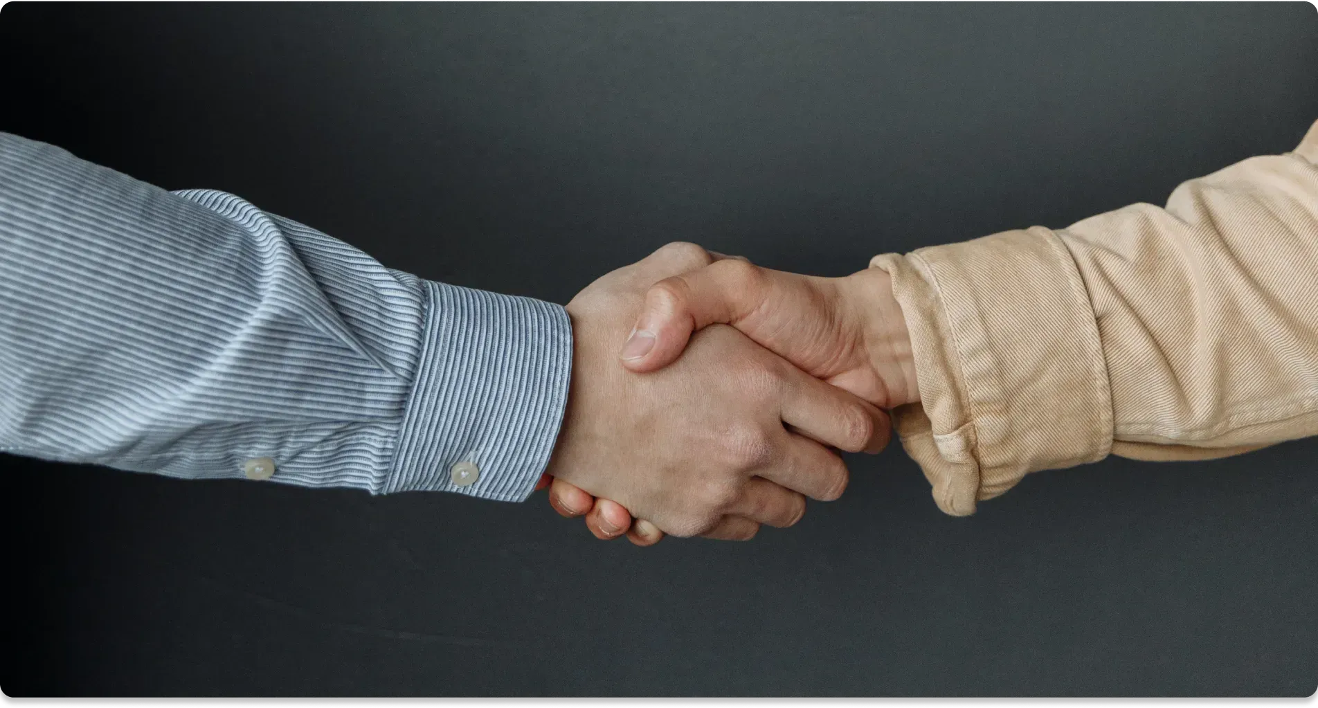 Two people shaking hands