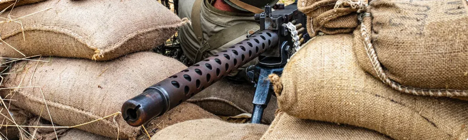 Gun resting on natural ground — Vadim Bozhko