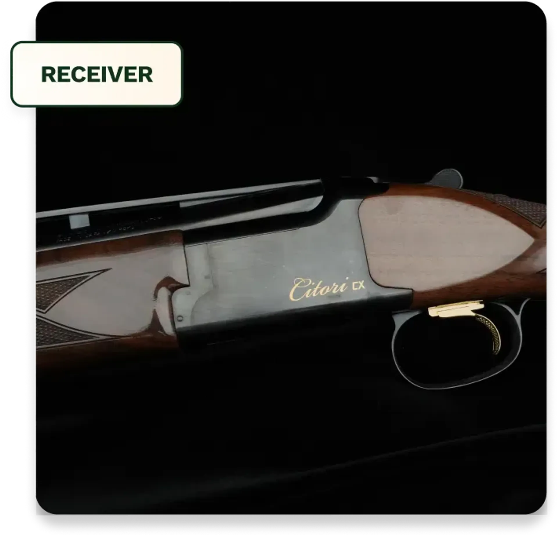 Markings on a shotgun receiver